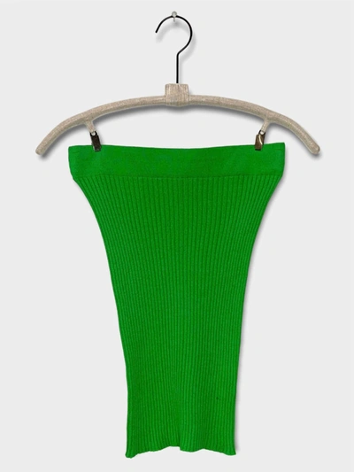 Kloni & The Krew Women's Knitted Ribbed Top In Green
