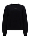 Alexander Wang Essential Terry Crew Neck Cotton Sweatshirt Clothing