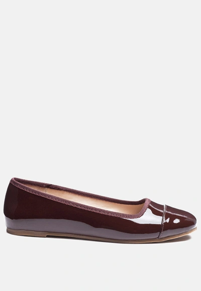 London Rag Camella Round Toe Ballerina Flat Shoes In Brown
