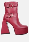 London Rag Hot Cocoa High Platform Heel Ankle Boot In White