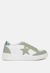 London Rag Perry Glitter Detail Star Sneakers In Green