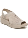 Bzees Star Bright Knit Wedge Sandal In White