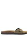 London Rag Madeleine Metal Rings Flate Slides In Green