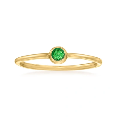 Rs Pure Ross-simons Emerald Ring In 14kt Yellow Gold In Green