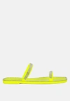 London Rag Fenta Diamante Detail Jelly Flats In Yellow