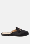 London Rag Begonia Buckled Faux Leather Croc Mules In Black Velvet