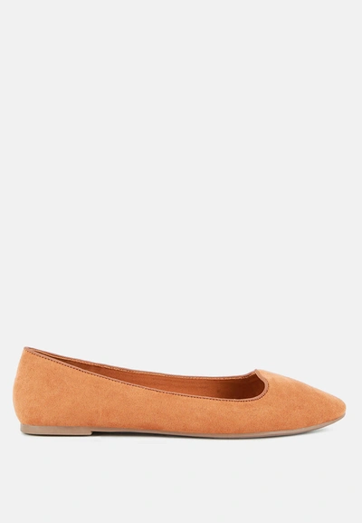 London Rag Eyeore Microfiber Casual Ballerinas In Orange