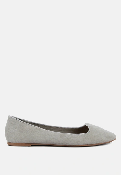 London Rag Eyeore Microfiber Casual Ballerinas In Grey