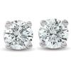 Pompeii3 1/2ct Round Brilliant Cut Diamond Stud Earrings In 14k Gold Classic In Silver