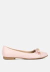 Shop London Rag Moi Metallic Embellished Flat Ballerinas In Pink
