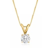 Ross-simons Diamond Solitaire Necklace In 14kt Yellow Gold In Gold