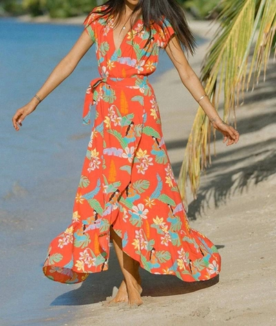 Xix Palms Mauna Kea Wrap Dress In Multi