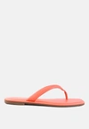 London Rag Rera Square Toe Thong Flats In Orange