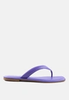 London Rag Rera Square Toe Thong Flats In Purple