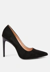 London Rag Charade Mid Heel Sandals In Black