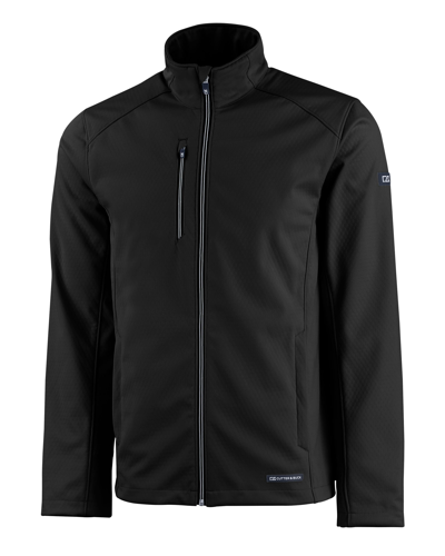 Cutter & Buck Evoke Eco Softshell Recycled Full Zip Mens Jacket In Black