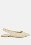 London Rag Amirah Slingback Ballet Flats In Beige