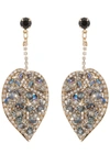 Eye Candy La Spring Leaf Drop Earrings In Gold
