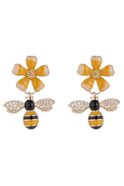 EYE CANDY LA DEVRI GOLD BEE EARRING