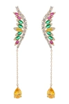 Eye Candy La Fleet Earrings - Multicolor In Gold