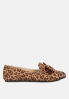London Rag Cabbose Casual Bow Loafers In Leopard