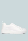London Rag Rouxy Faux Leather Sneakers In White