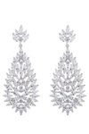 Eye Candy La Sofia Cz Crystal Glam Drop Earring In Silver