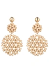 Eye Candy La Seed Bead Drop Earrings In Gold