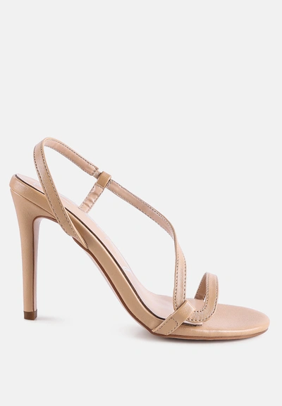 London Rag Epoque Heeled Strappy Slingback Sandals In Brown