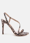Shop London Rag Epoque Heeled Strappy Slingback Sandals In Beige