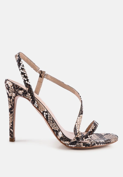 London Rag Epoque Heeled Strappy Slingback Sandals In Beige