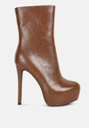 London Rag Marsha High Platform Stiletto Ankle Boot In Multi