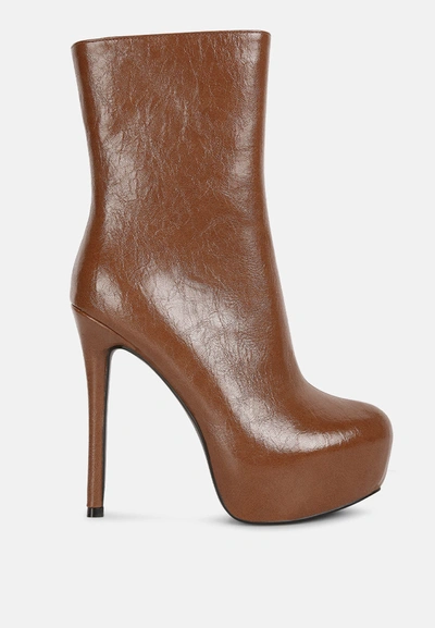 London Rag Marsha High Platform Stiletto Ankle Boot In Multi