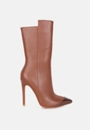 London Rag Twitch Dip Toe Stiletto Boots In Multi