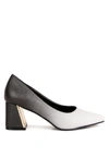 London Rag Harlow Metallic Accent Block Heel Pumps In Multi