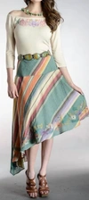 VINTAGE COLLECTION ST TROPEZ ASYMMETRICAL SKIRT IN MULTI