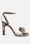 London Rag Etherium Bow With Heeled Sandals In Multi