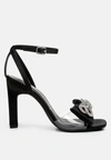 London Rag Etherium Bow With Heeled Sandals In Black