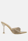 London Rag Sundai Diamante Ballroom Stiletto Sandals In Multi