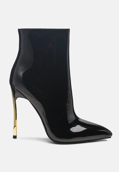 LONDON RAG SIREN SHINE PATENT FAUX LEATHER STILETTO BOOTS
