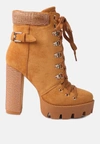 London Rag Birch Diamante Set Block Heeled Ankle Boot In Multi