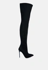 London Rag Lolling High Heel Long Boots In Black