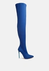 London Rag Lolling High Heel Long Boots In Blue