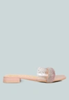 London Rag Old Flame Low Strack Heel Sandals In Pink