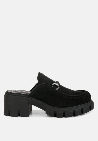 London Rag Prosper Velvet Slip On Loafers In Black