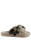 London Rag Chipmunk Times Fur Indoor Flats In Brown