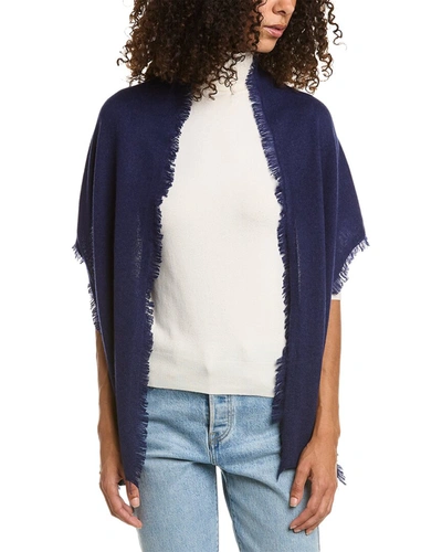 In2 By Incashmere Fringe Cashmere Wrap In Blue
