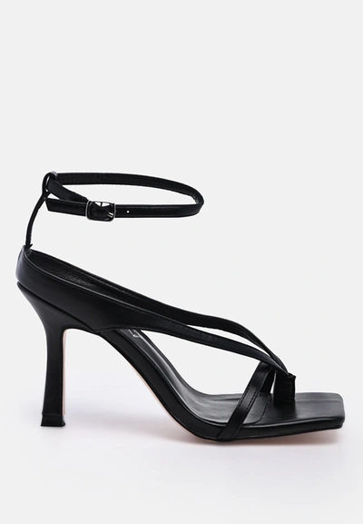 London Rag Marcia Stiletto Sling-back Sandals In Black