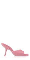 By Far Square-headed High-heeled Sandals In Pink