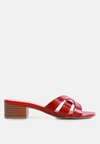London Rag Sonnet Low Heel Slide Sandals In White